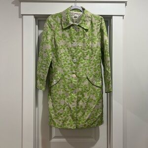 Harold's Green Floral Trench Coat